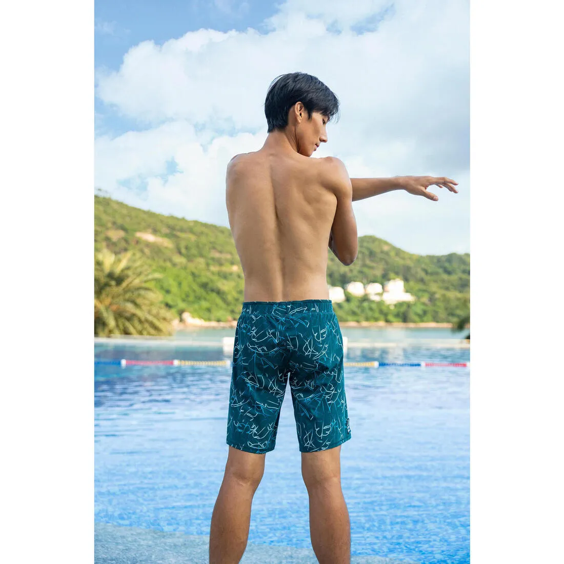 100 LONG MEN'S SWIMMING SHORTS