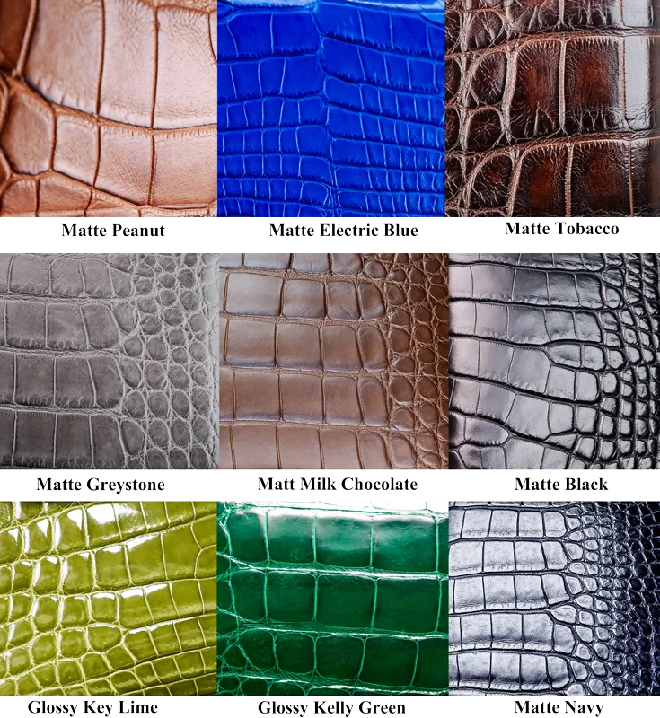 #57 BYO American Alligator   French Chèvre Leather Slim Wallet