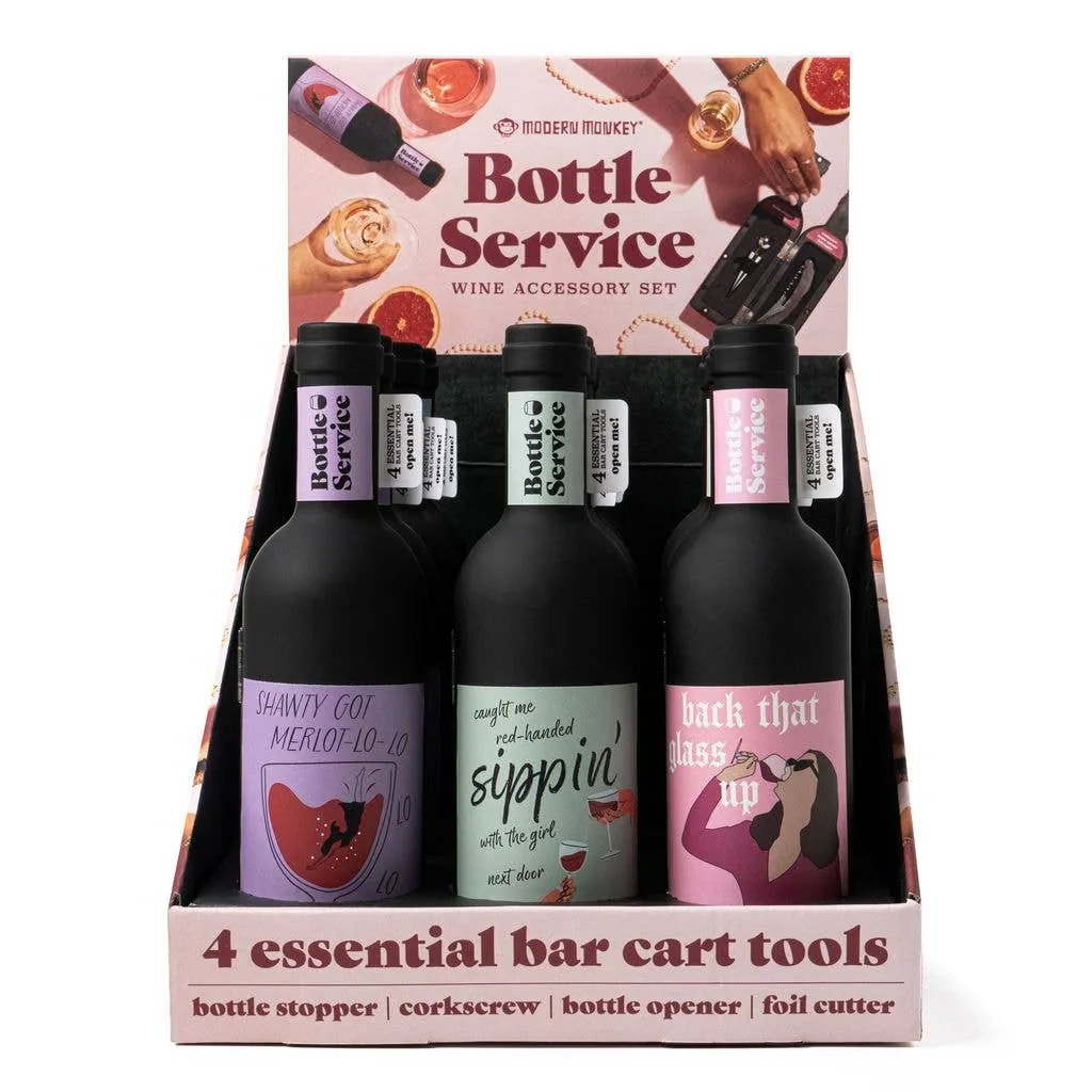 ***90S Song Lyrics Bottle Service Wine Accessory Set