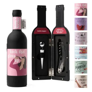 ***90S Song Lyrics Bottle Service Wine Accessory Set