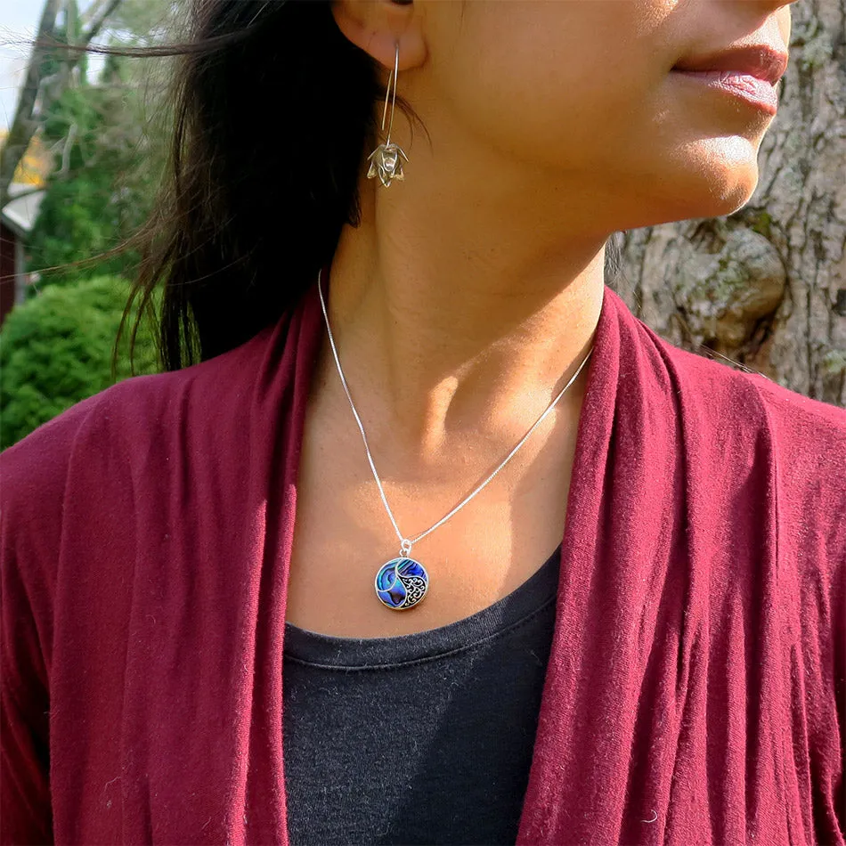 Abalone Shell Necklace - Sterling Silver, Indonesia
