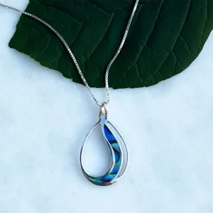 Abalone Waves Necklace - Sterling Silver, Indonesia