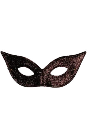 Adult Black Cat Eye Glitter Facepiece