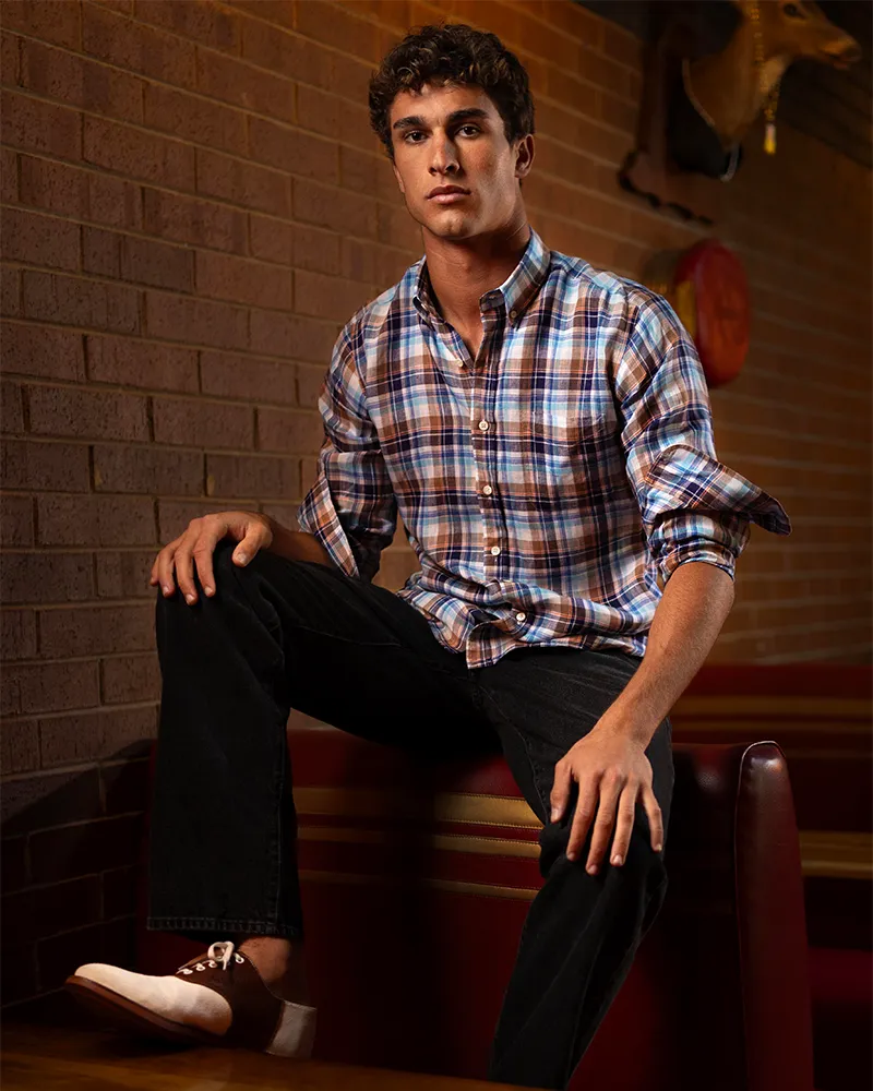 Andrews Linen Plaid