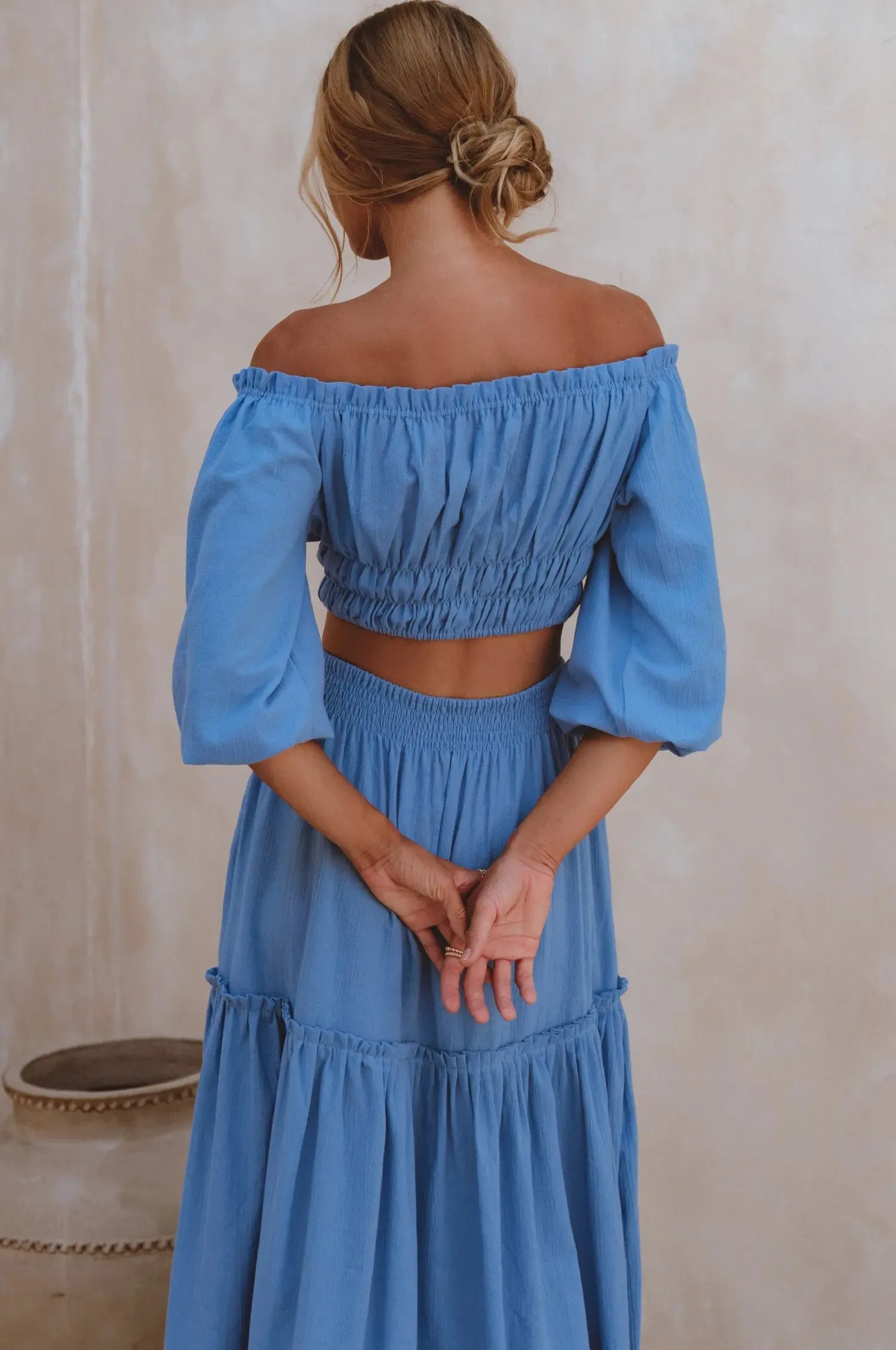 Annabelle Linen Cropped Top by Bali ELF