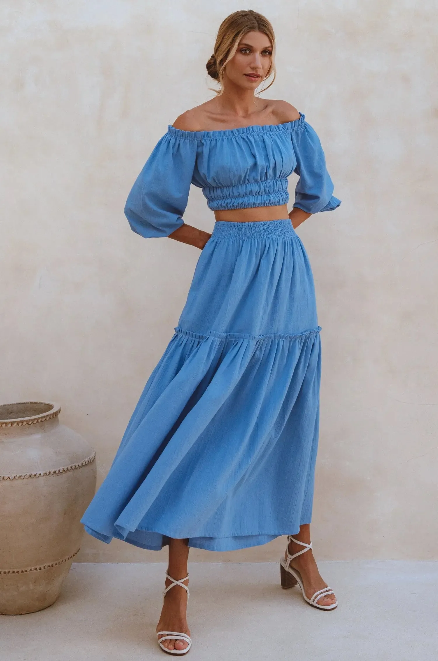 Annabelle Linen Cropped Top by Bali ELF