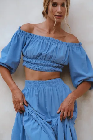 Annabelle Linen Cropped Top by Bali ELF