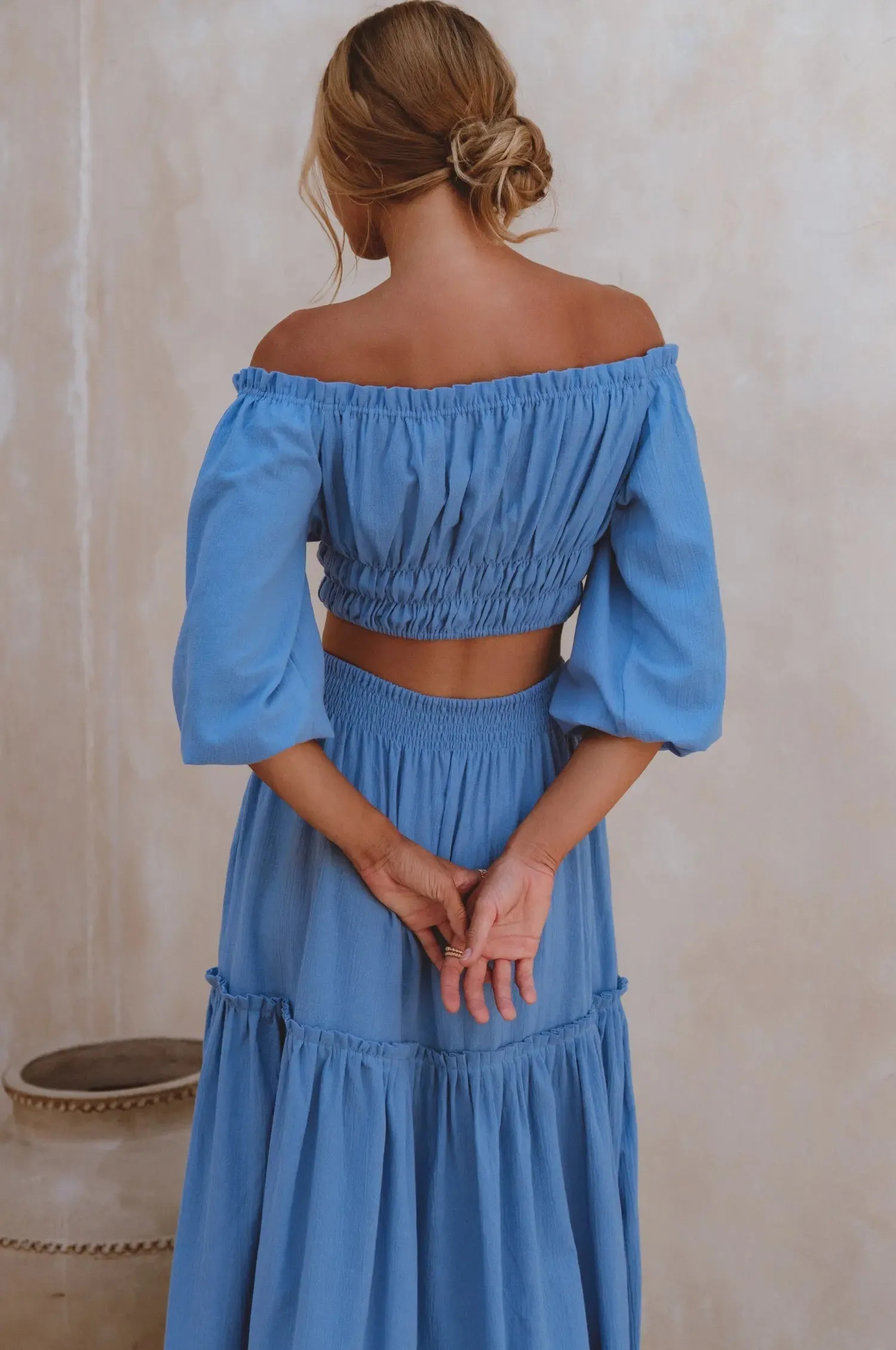 Annabelle Linen Cropped Top by Bali ELF