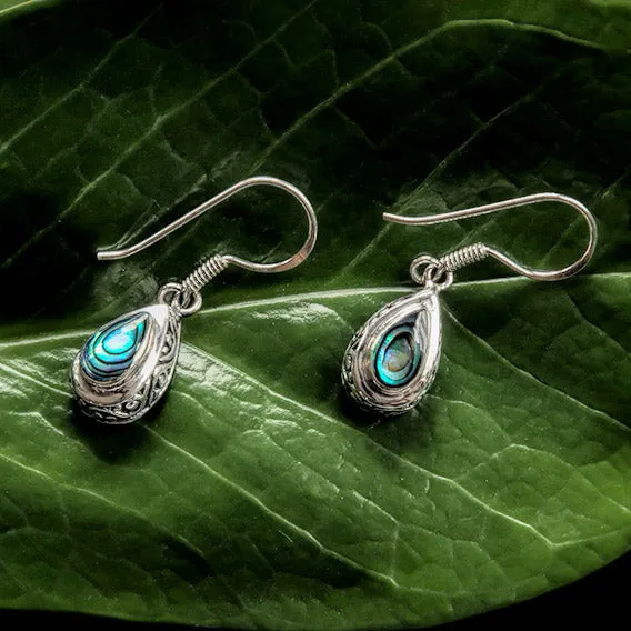 Antik Abalone Earrings - Sterling Silver, Indonesia
