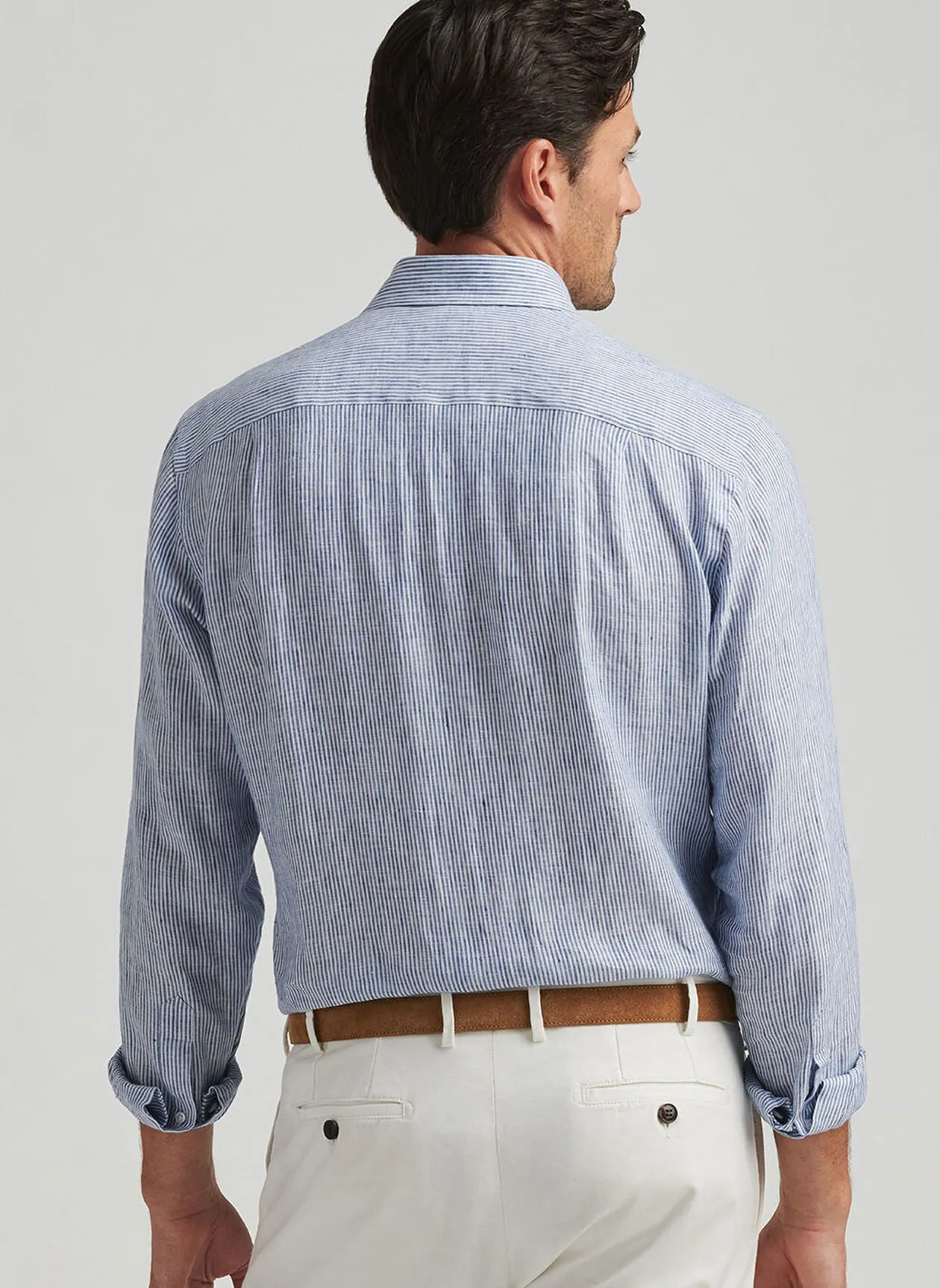 Astino Lino Stripe Sport Shirt