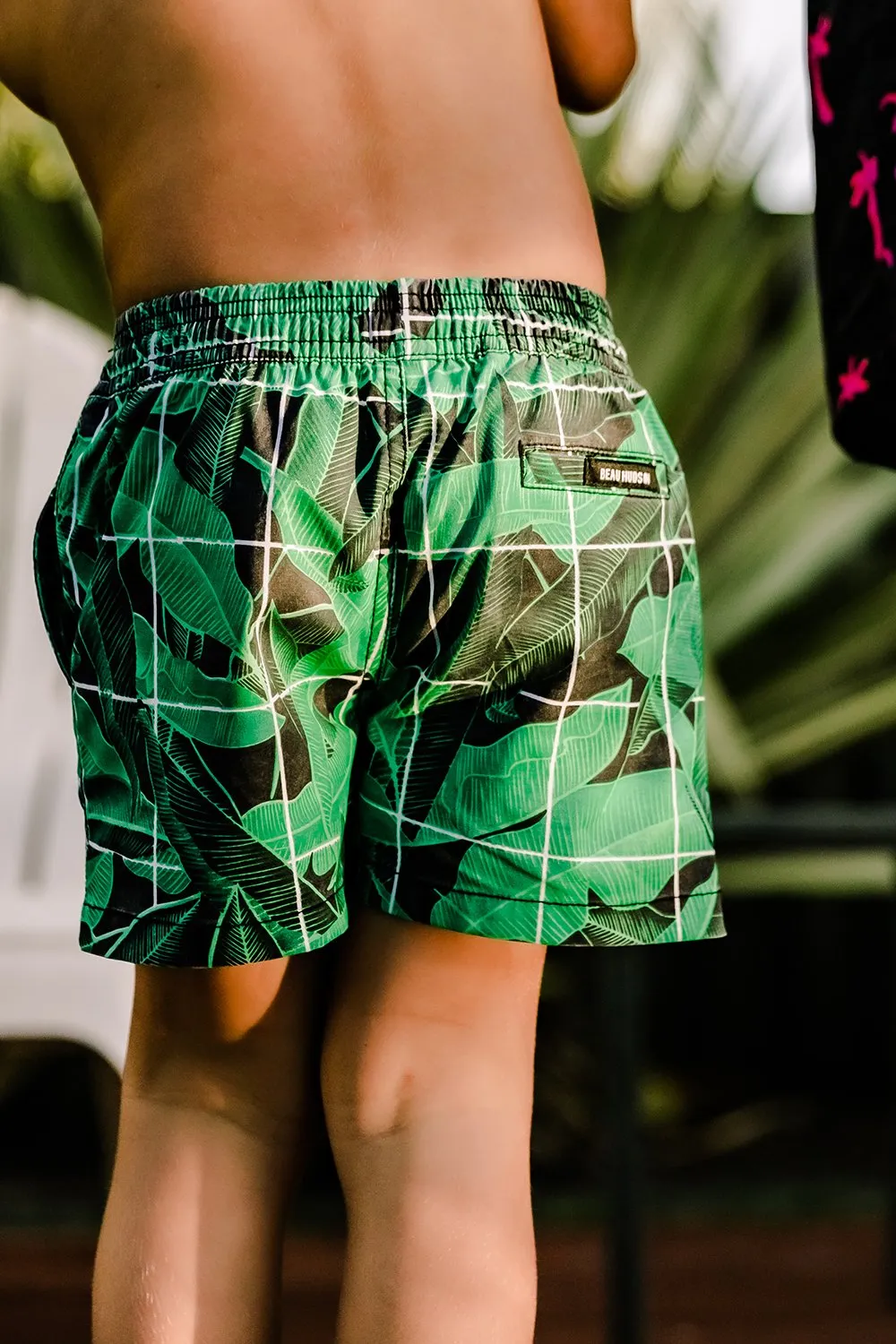 Beau Hudson Kid's Jungle Grid Swim Shorts- FINAL SALE