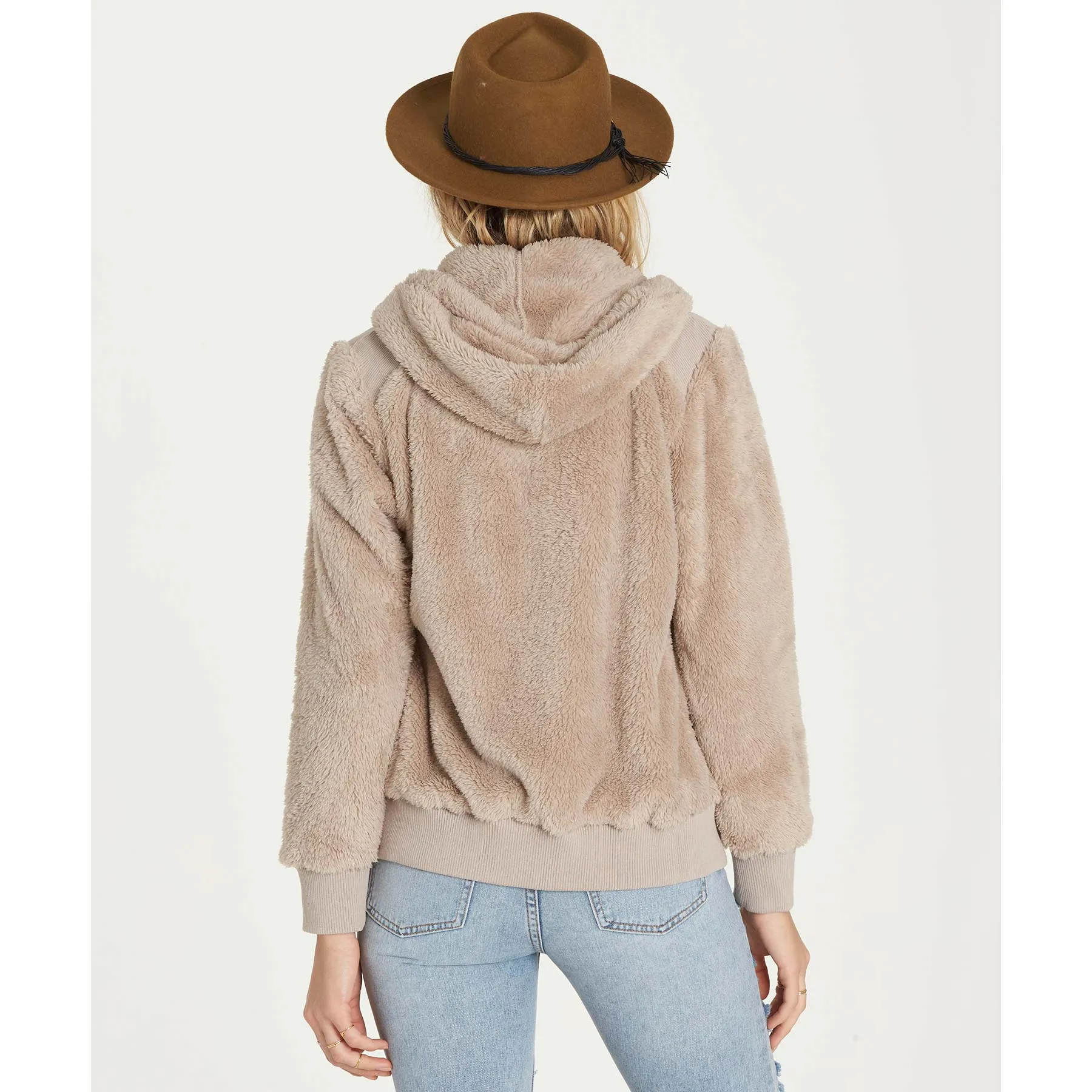 Billabong Women's Cozy Down Luxe Butter Fleece Jacket | Coconut Shell