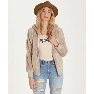 Billabong Women's Cozy Down Luxe Butter Fleece Jacket | Coconut Shell