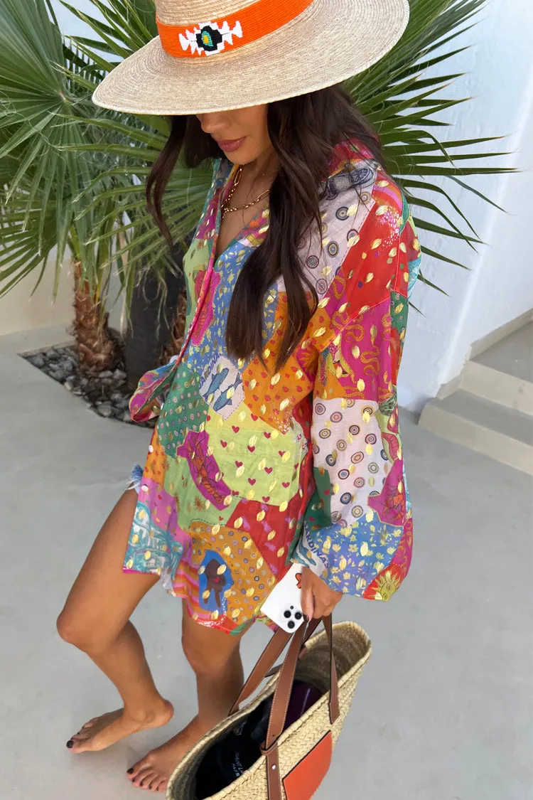 Bizarre Printed Oversized Shirt