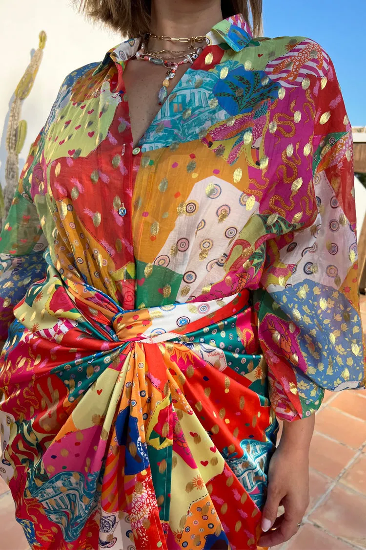 Bizarre Printed Oversized Shirt