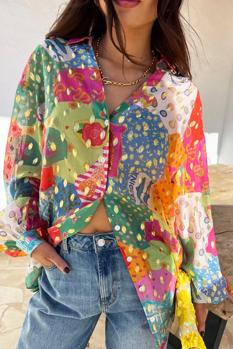 Bizarre Printed Oversized Shirt