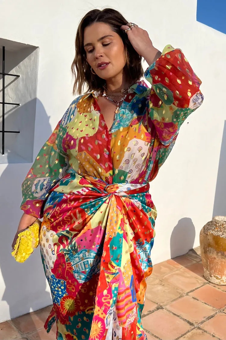 Bizarre Printed Oversized Shirt