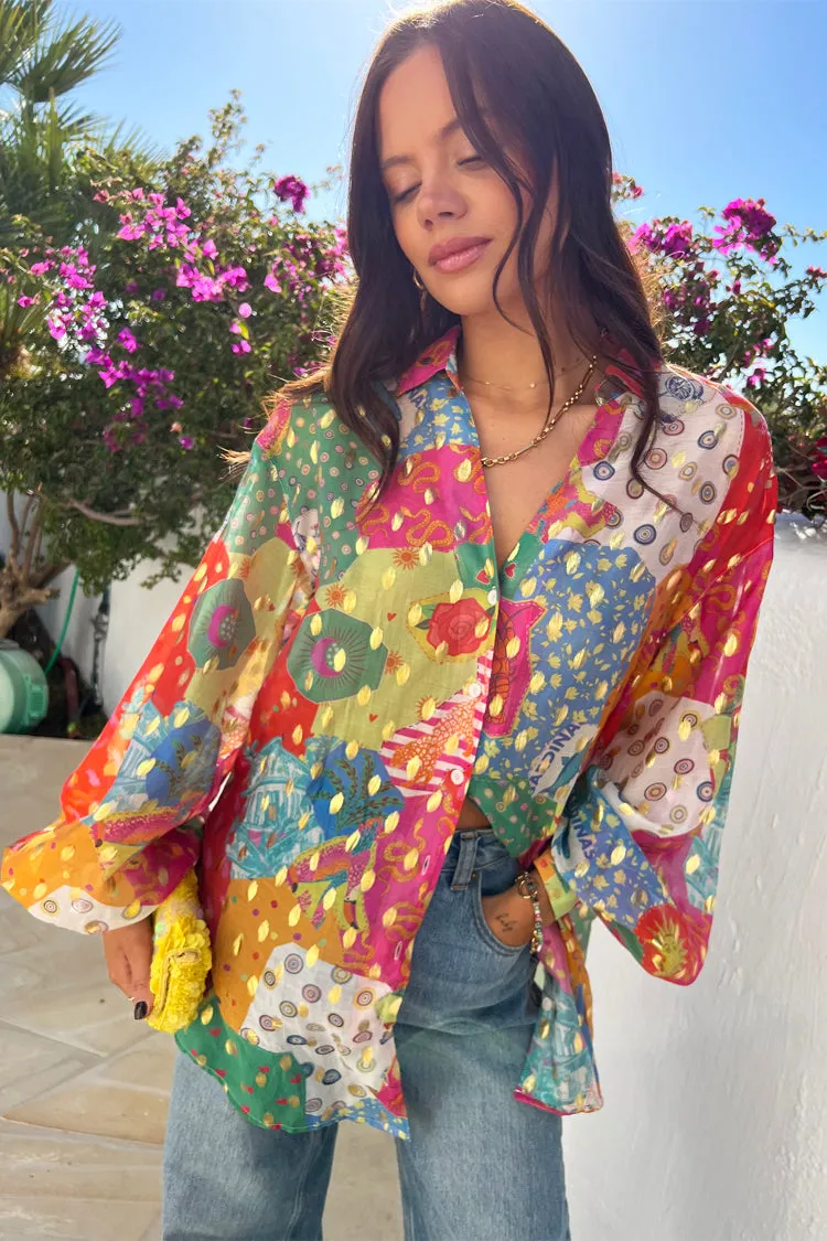 Bizarre Printed Oversized Shirt