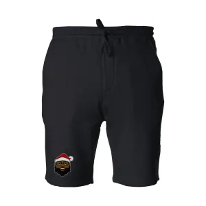 Black Santa Fleece Short