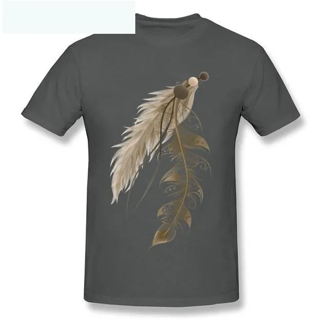 Bohemian Feather Printed Men's T Shirts