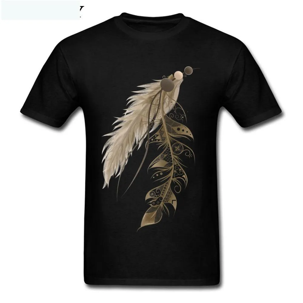 Bohemian Feather Printed Men's T Shirts