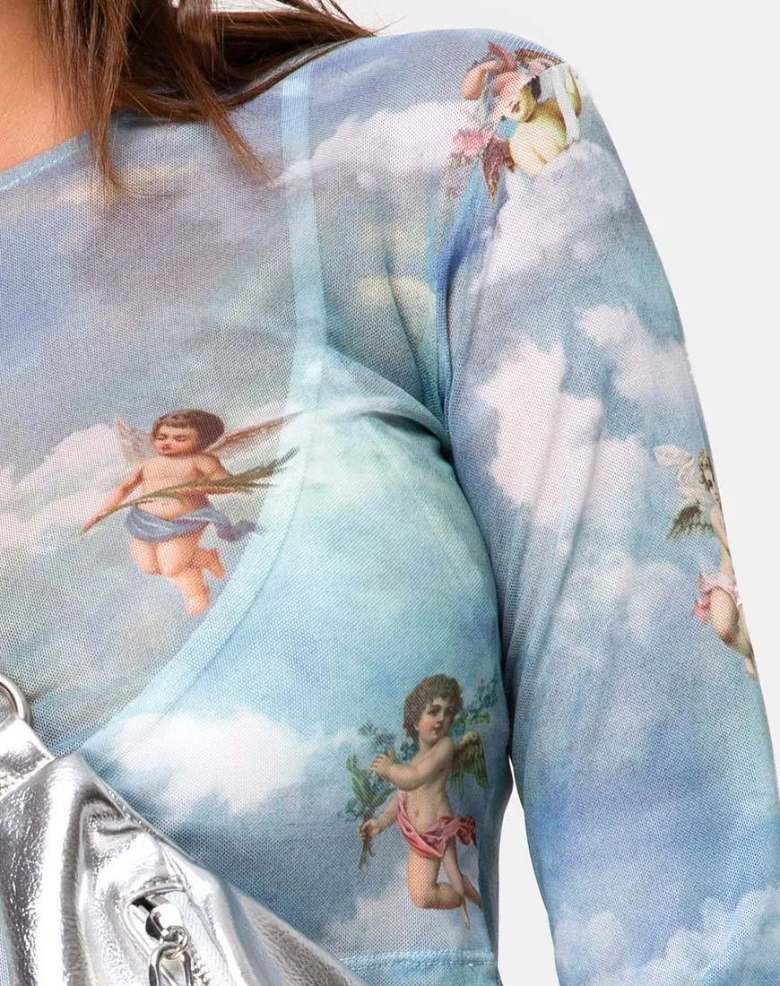Boris Short in Angel Mesh Sky Blue