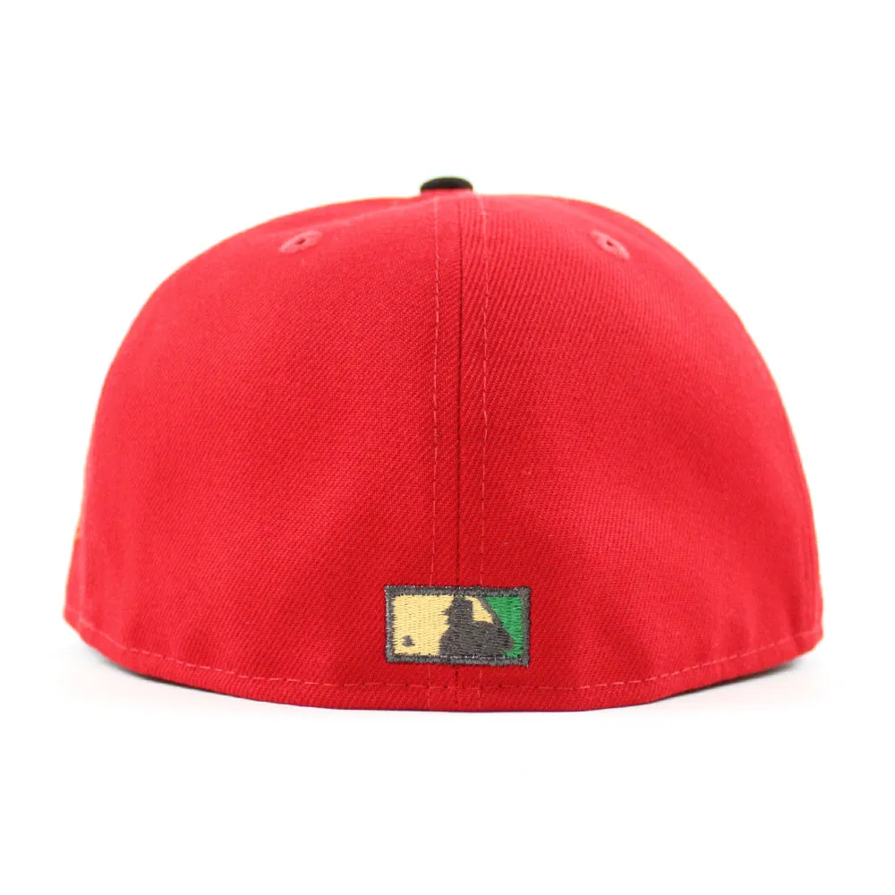 Boston Red Sox 2004 World Series Champion New Era 59Fifty Fitted Hat (Scarlet Red Black Green Under Brim)