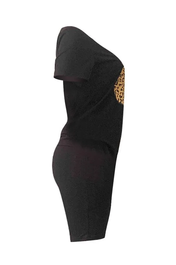 Brenae Lip Print 2pc Shorts Set Plus