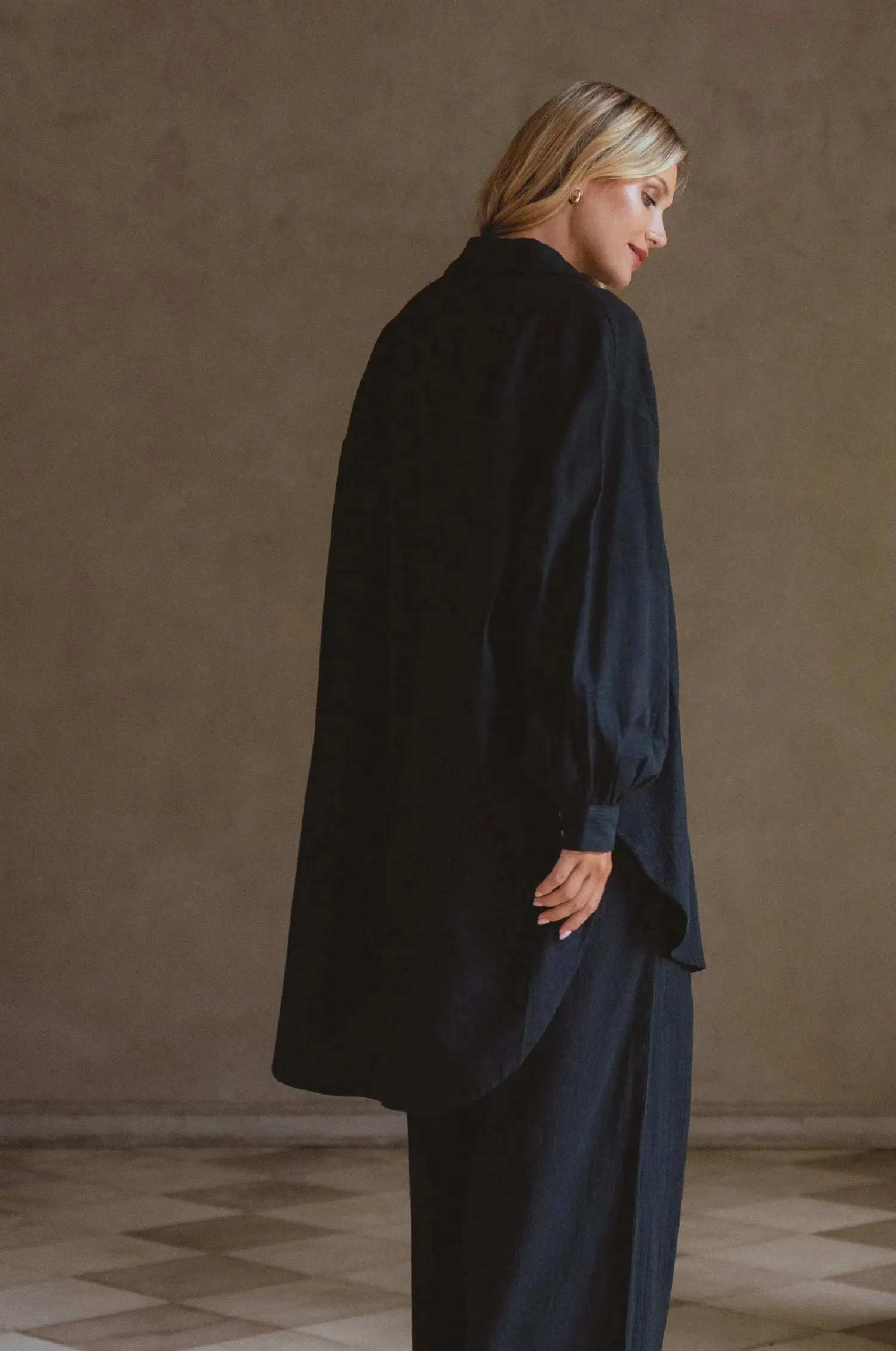 Calin Oversized Long Sleeve Shirt by Bali ELF