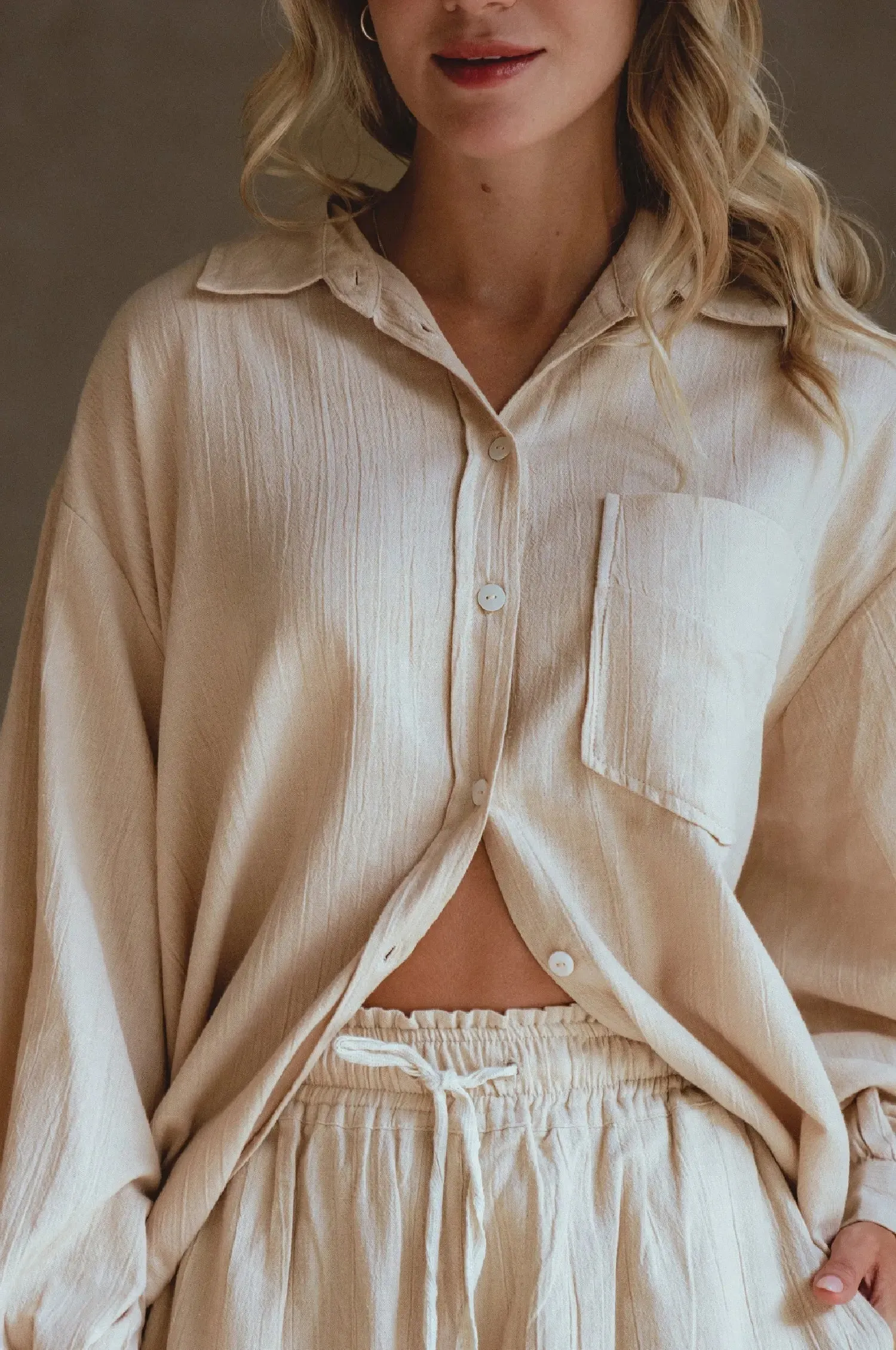 Calin Oversized Long Sleeve Shirt by Bali ELF