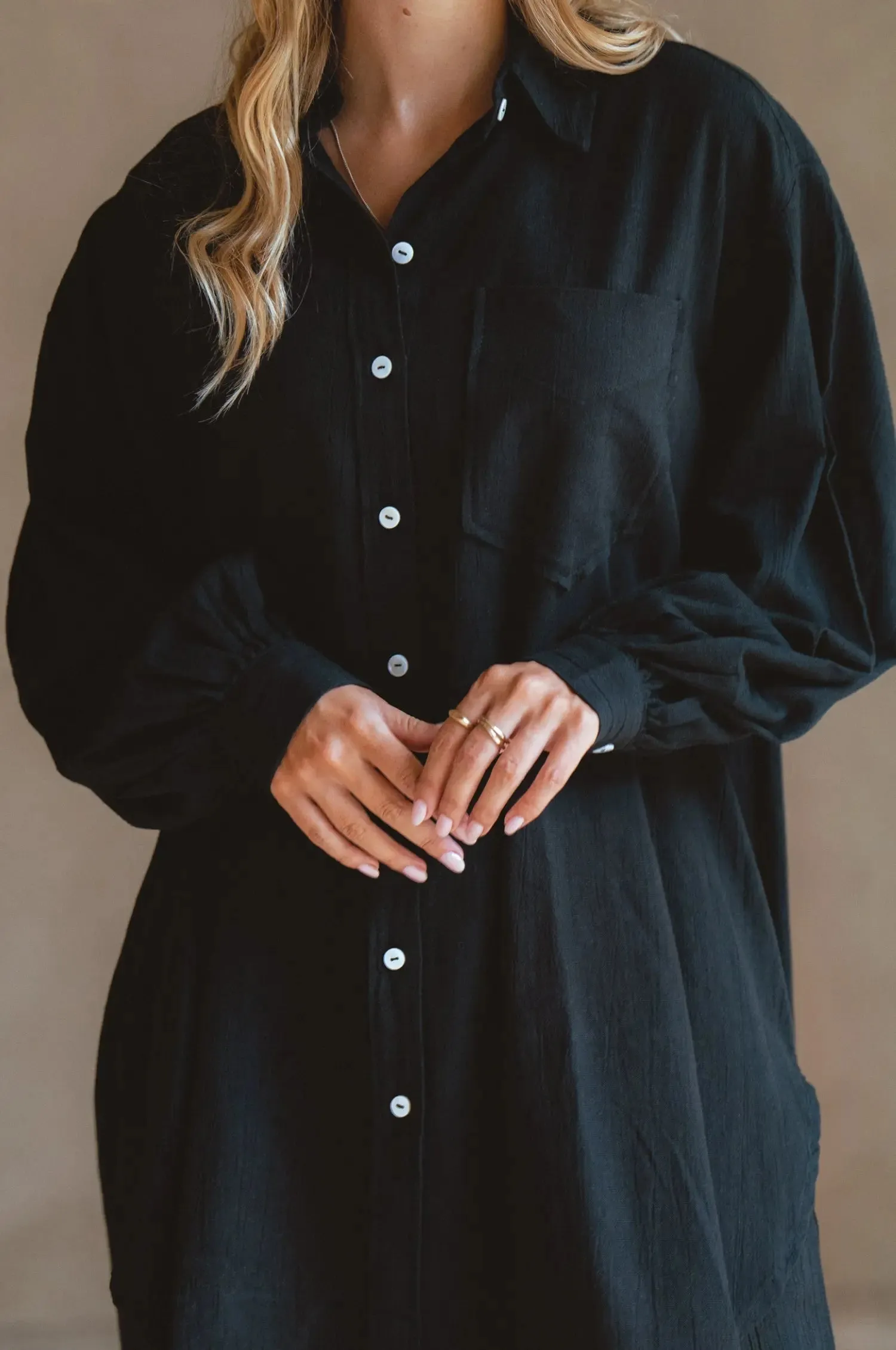 Calin Oversized Long Sleeve Shirt by Bali ELF