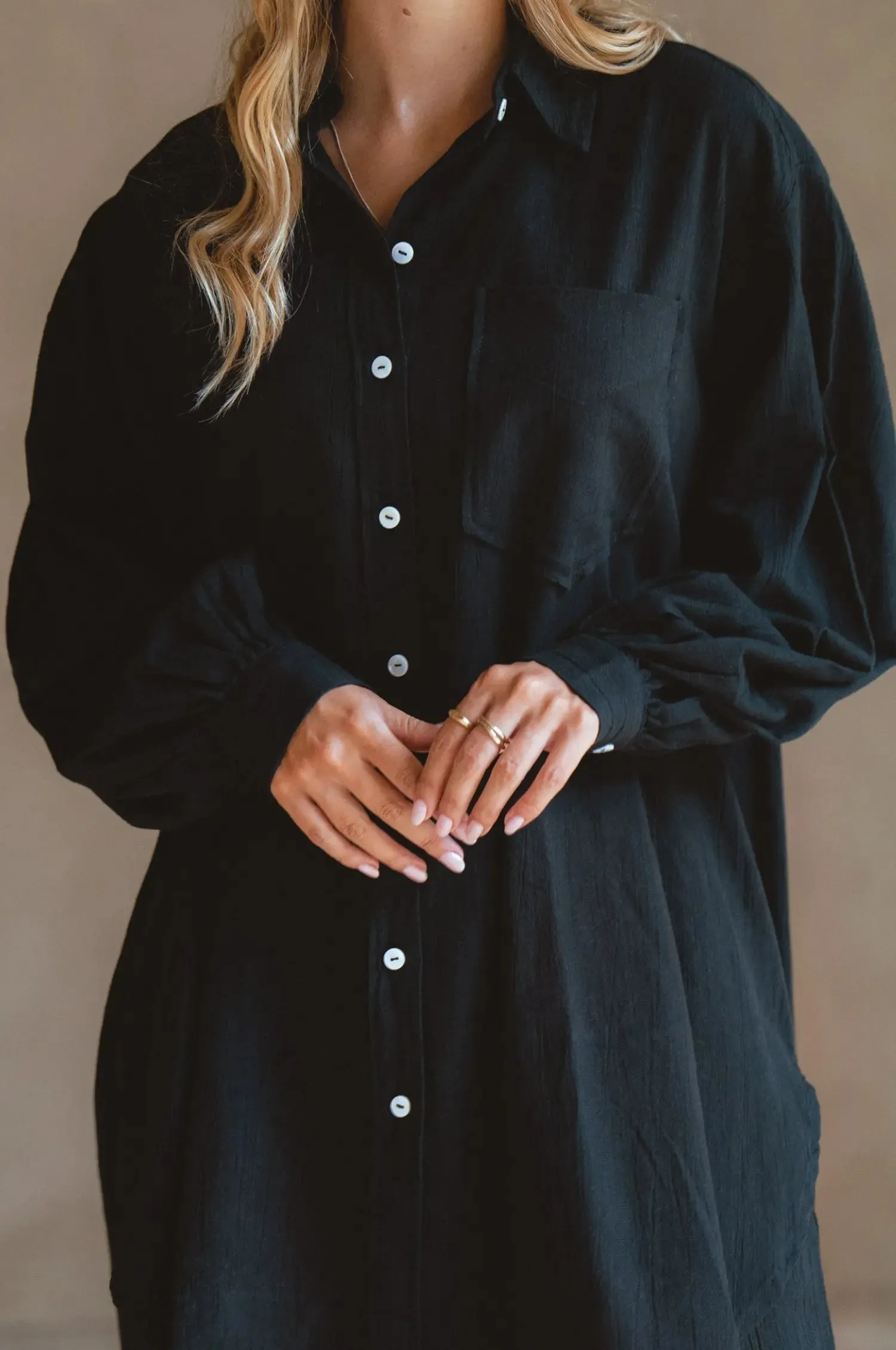 Calin Oversized Long Sleeve Shirt by Bali ELF