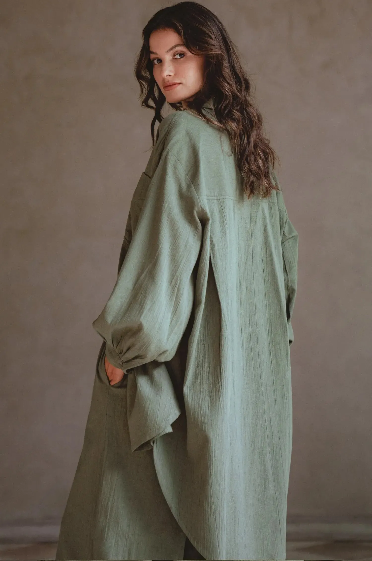 Calin Oversized Long Sleeve Shirt by Bali ELF