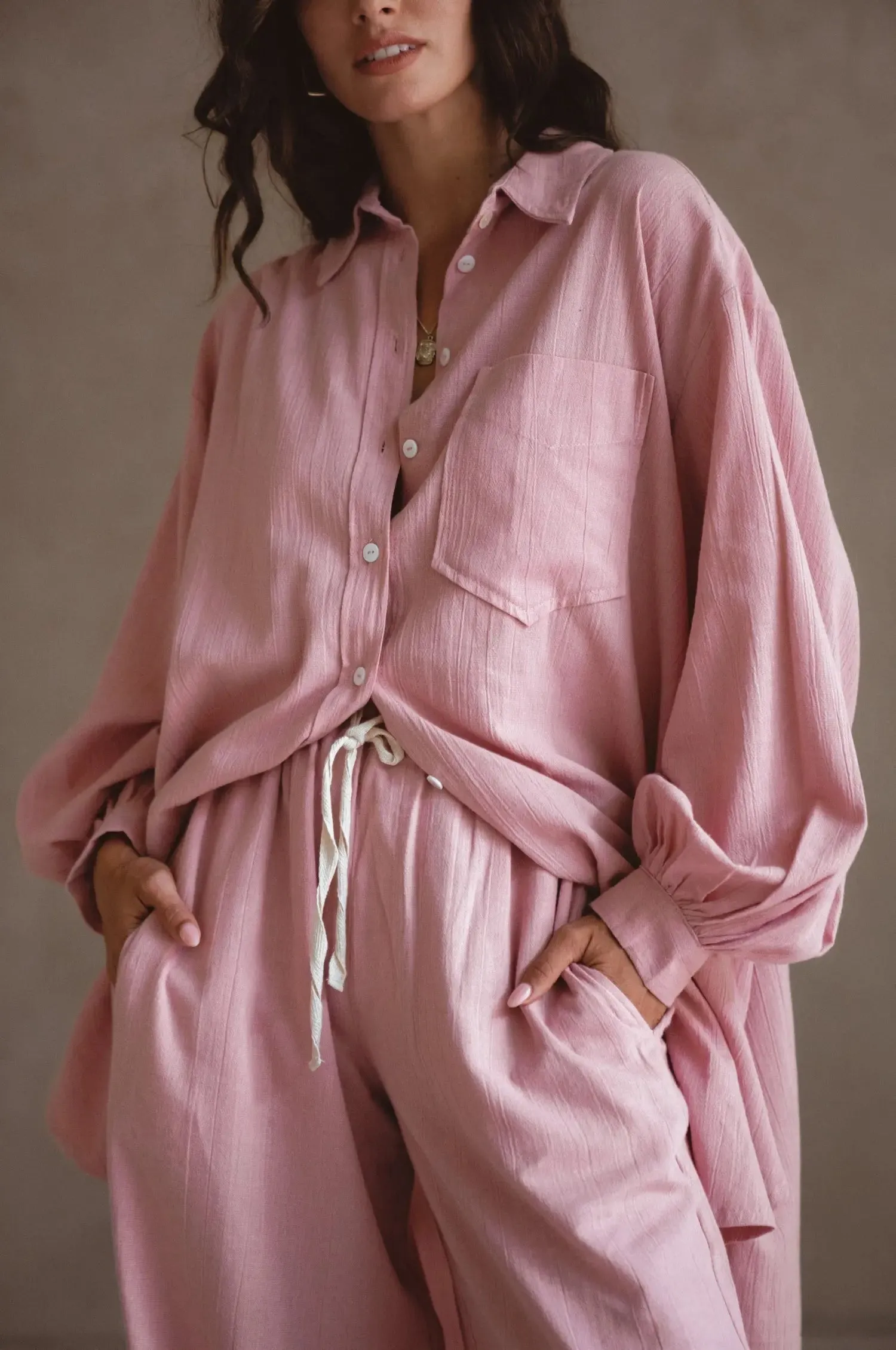 Calin Oversized Long Sleeve Shirt by Bali ELF