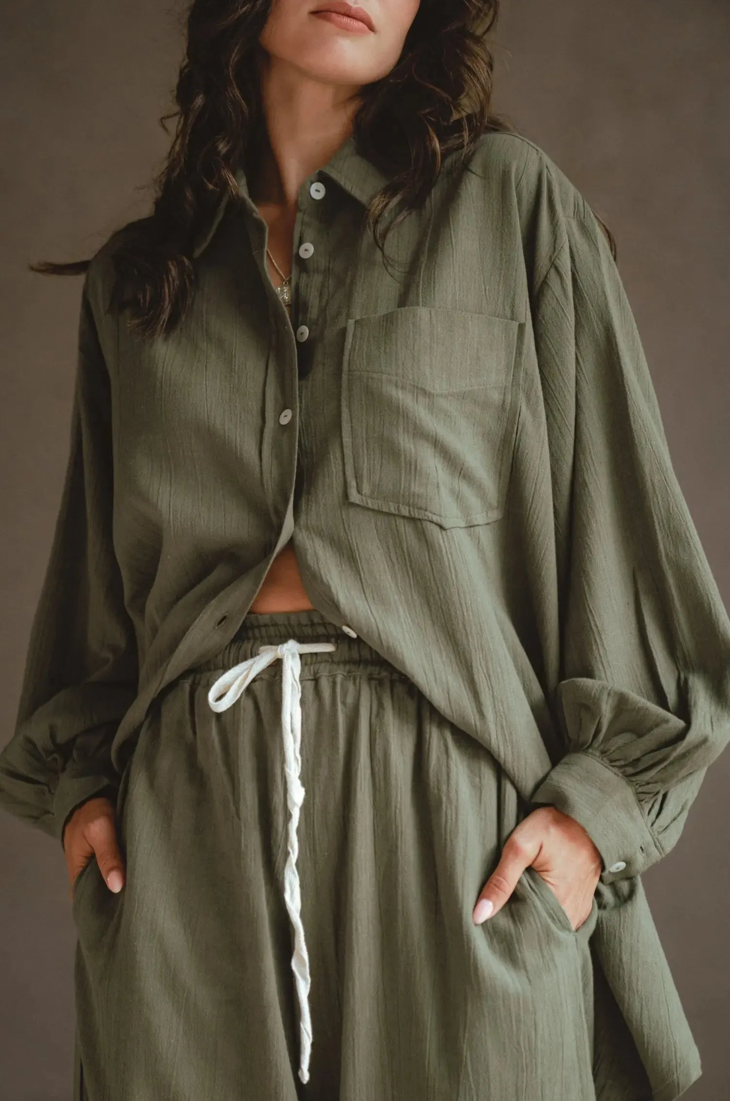 Calin Oversized Long Sleeve Shirt by Bali ELF
