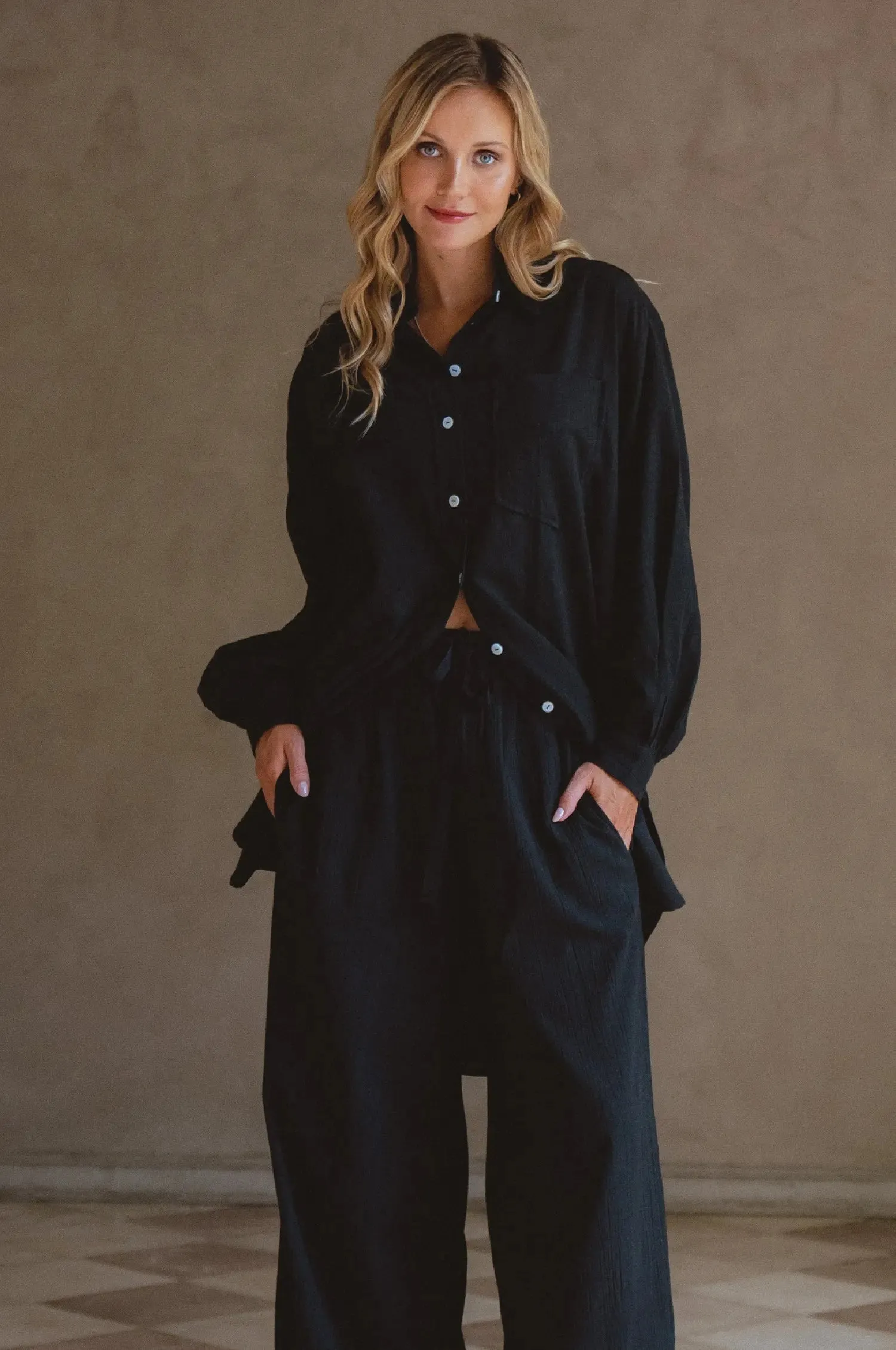 Calin Oversized Long Sleeve Shirt by Bali ELF