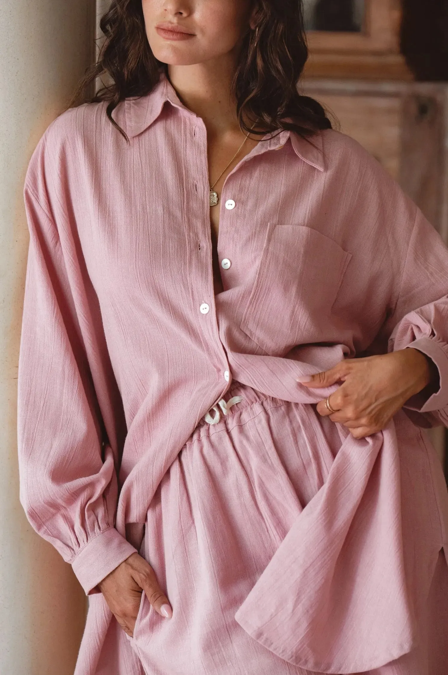 Calin Oversized Long Sleeve Shirt by Bali ELF