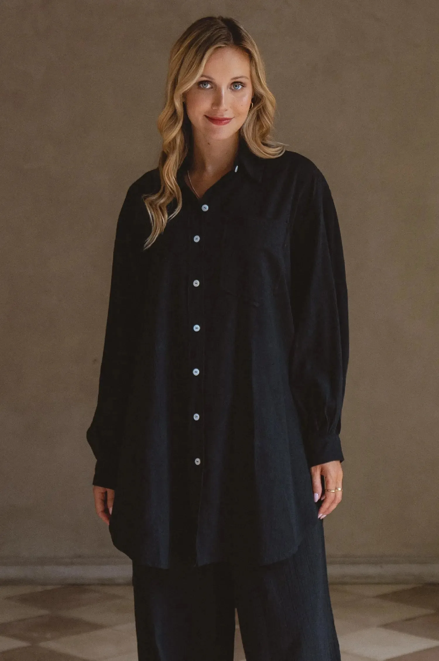 Calin Oversized Long Sleeve Shirt by Bali ELF