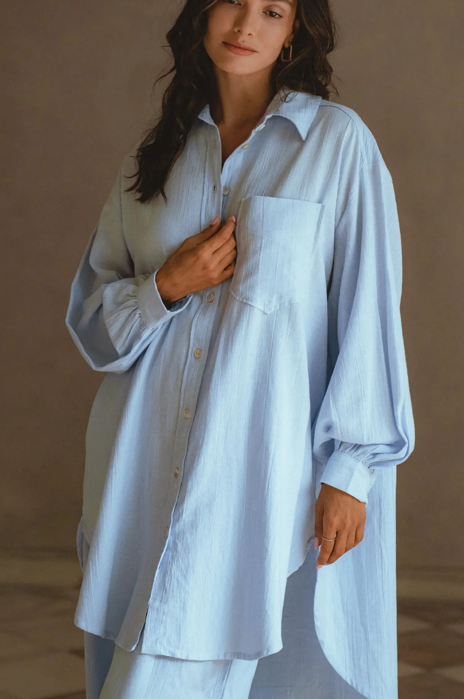 Calin Oversized Long Sleeve Shirt by Bali ELF