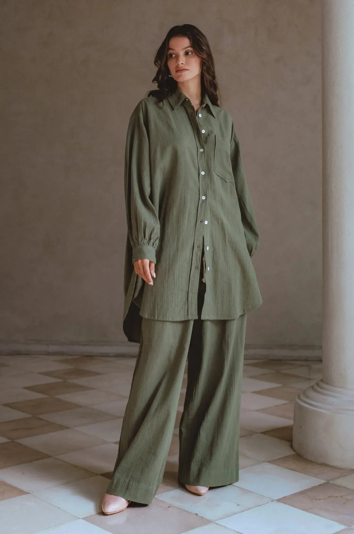 Calin Oversized Long Sleeve Shirt by Bali ELF