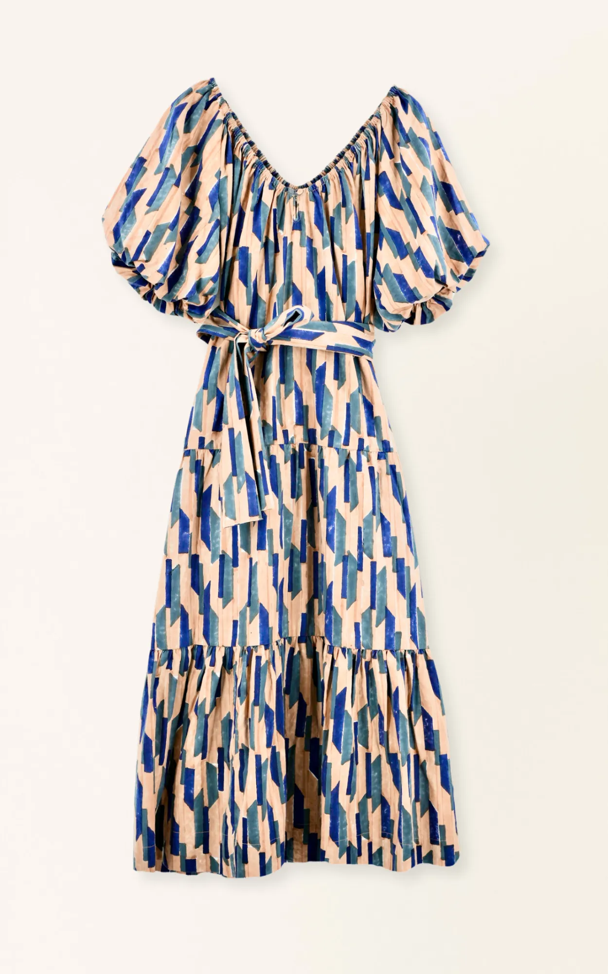 Capri Dress in Cerulean Rainfall