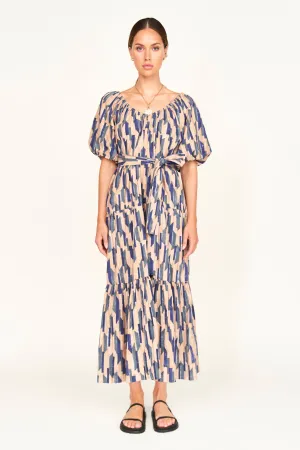 Capri Dress in Cerulean Rainfall