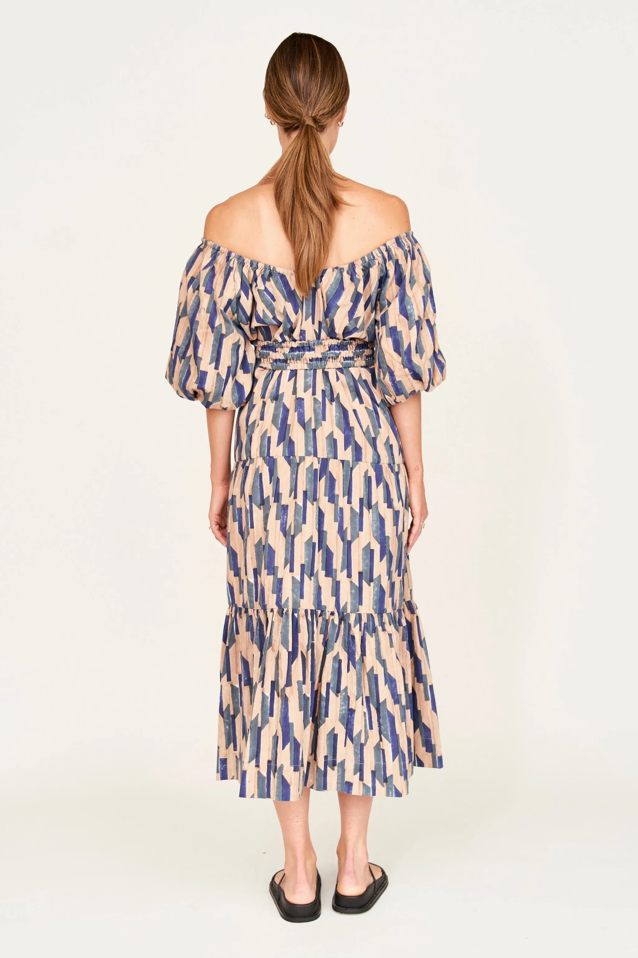 Capri Dress in Cerulean Rainfall