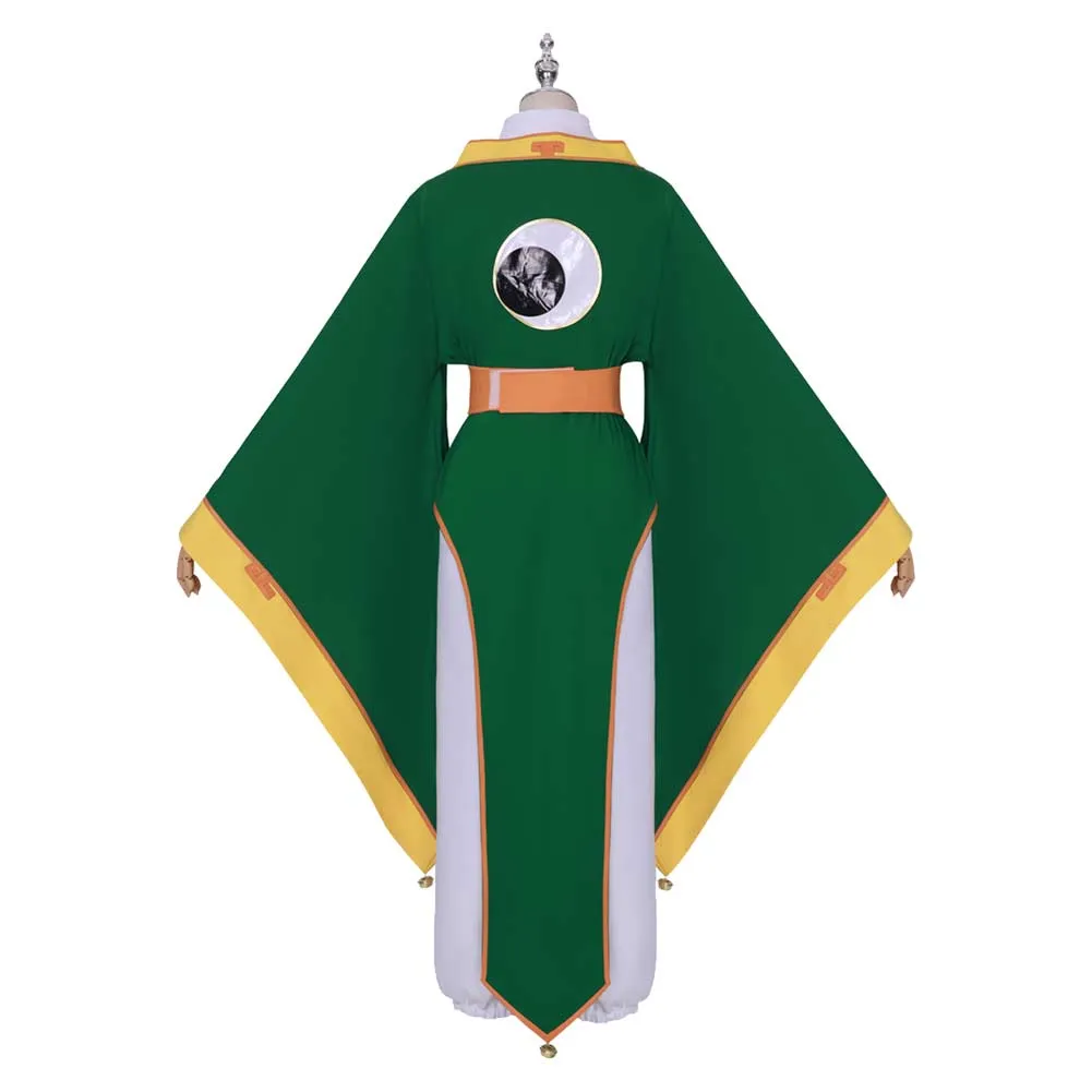 Cardcaptor Sakura Li Shaoran Anime Character Green Robe Combat Suit Cosplay Costume Outfits Halloween Carnival Suit