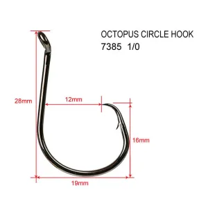 Chemically Sharpened Octopus Circle Hooks Fishing Tackle