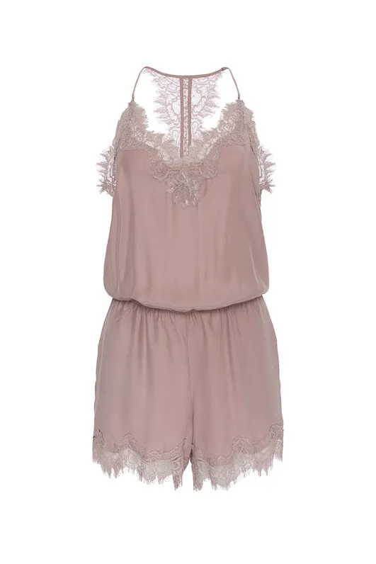 Coco Lace Romper Muted Rose
