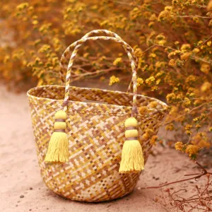 Coco Palm Straw Bag - Lemonade