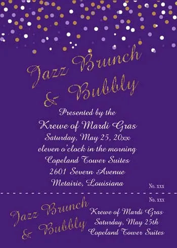 CONFETTI AND WORD GLITTER CUSTOM INVITATION