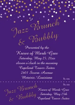 CONFETTI AND WORD GLITTER CUSTOM INVITATION