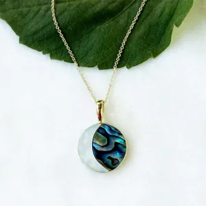 Crescent Moon Necklace - Brass, Indonesia